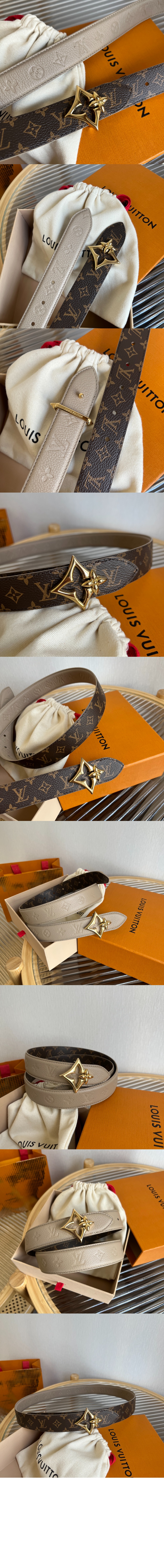 루이비통 LV 플라워그램 리버서블 벨트 M8373W