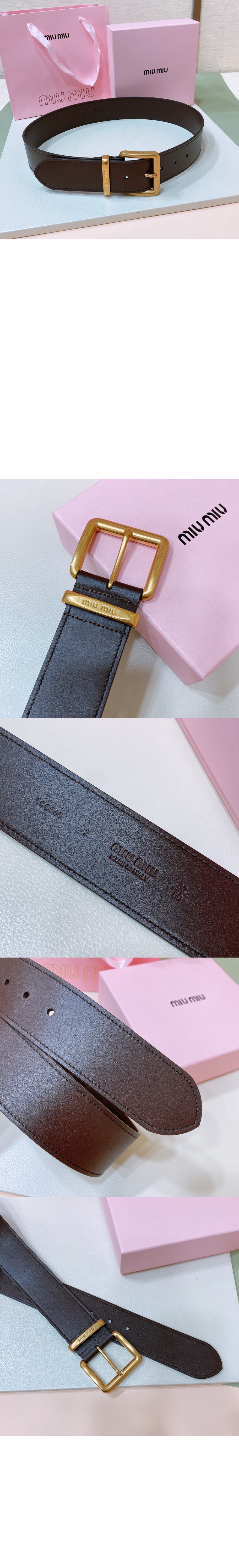 미우미우 가죽 벨트 5CC589