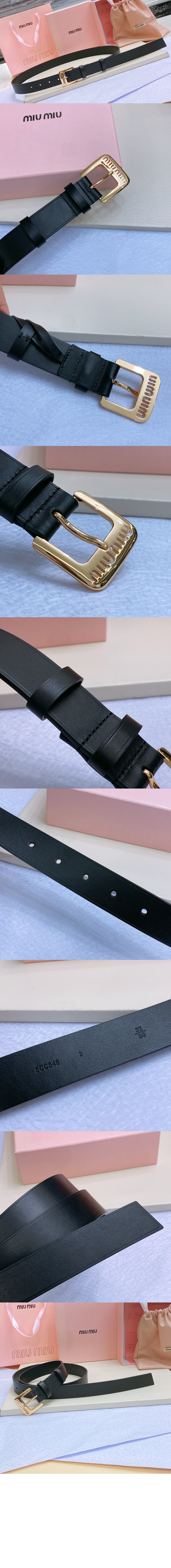 미우미우 가죽 벨트 5CC545