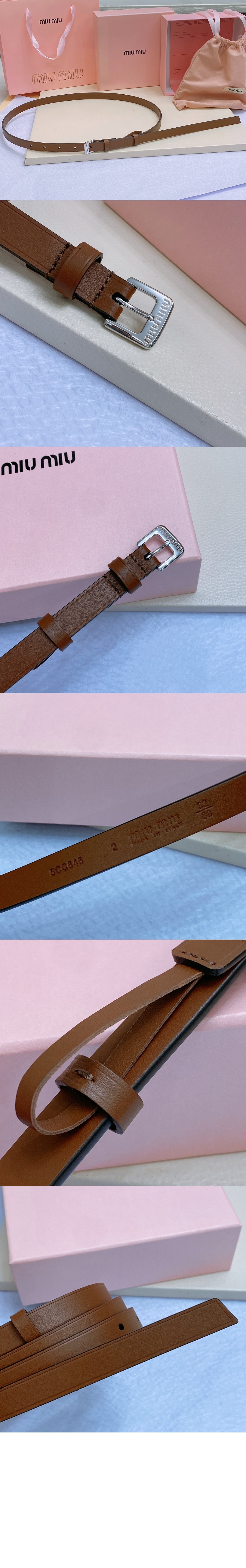미우미우 가죽 벨트 5CC553