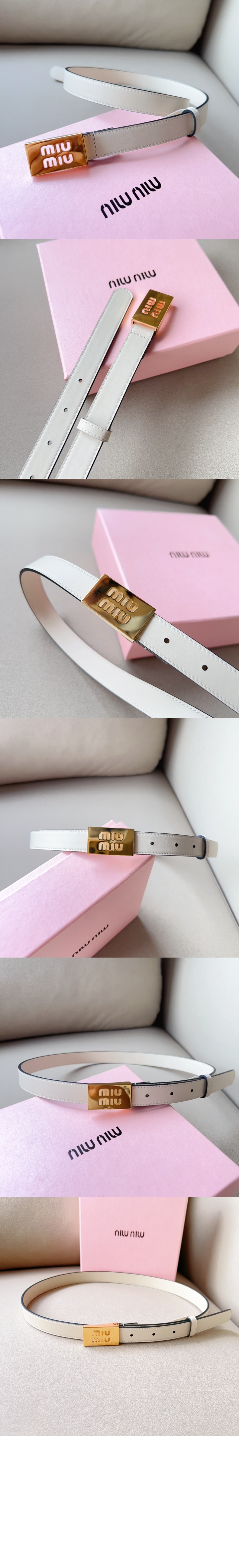미우미우 가죽 벨트 5CC549