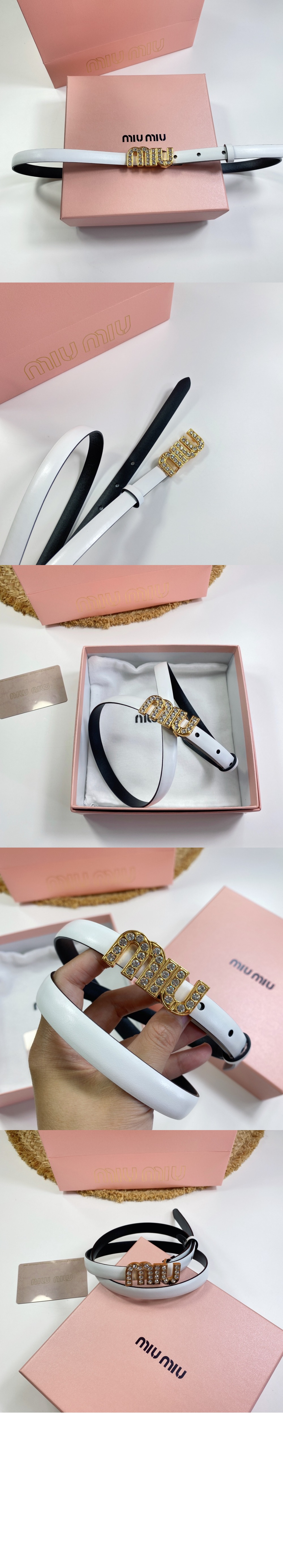 미우미우 가죽 벨트 5CC404