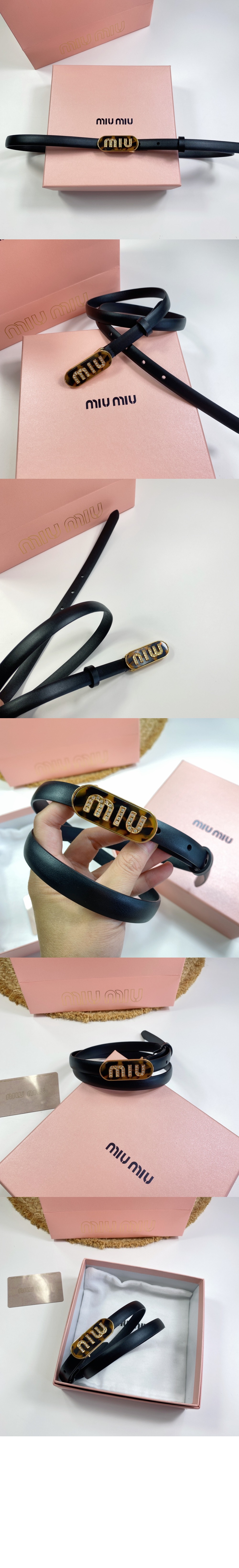 미우미우 가죽 벨트 5CC504