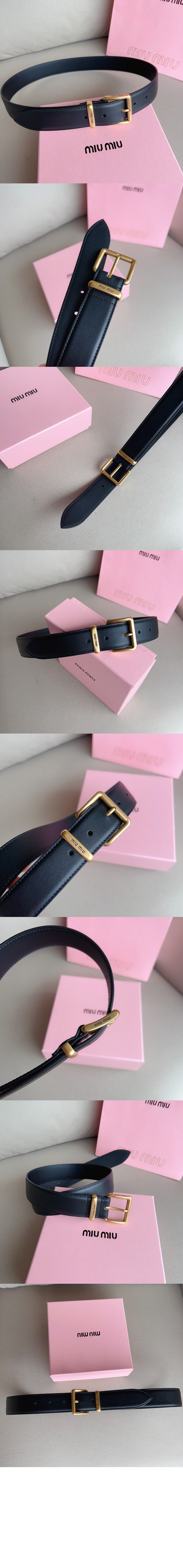 미우미우 가죽 벨트 5CC536