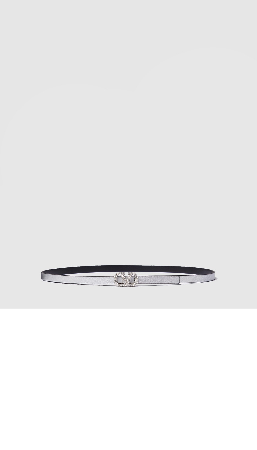 송아지 가죽 V 로고 양면 벨트