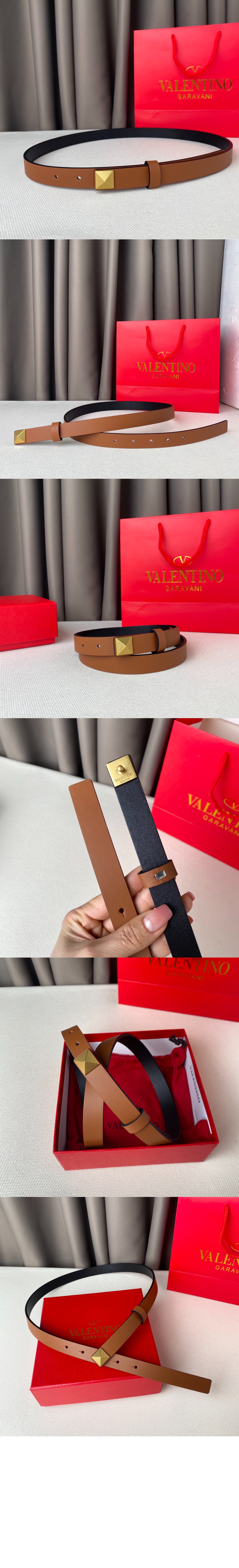 발렌티노 로만스터드 리버서블 벨트