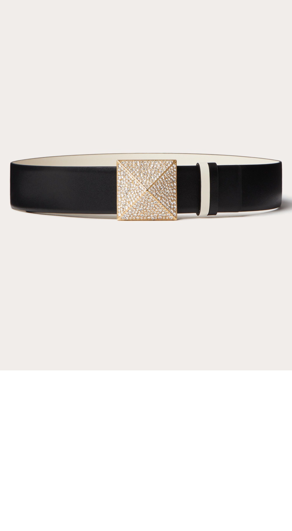 원 스터드 리버시블 유광 송아지 가죽 벨트