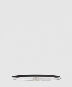 브이로고 시그니처 미러 이펙트 송아지 가죽 벨트