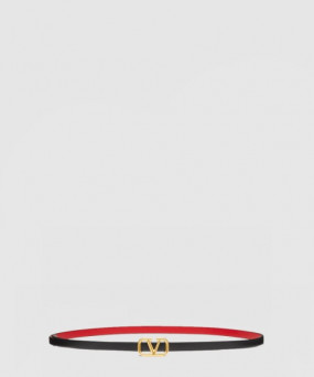 발렌티노 브이로그 시그니처 유광 송아지 가죽 양면 벨트