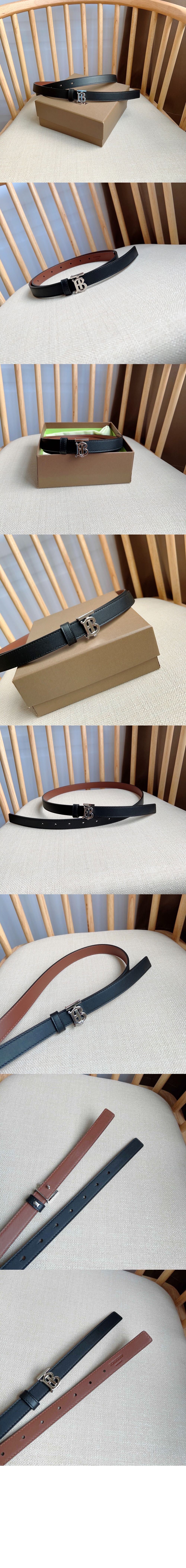 버버리 레더 리버시블 TB 벨트 80718311