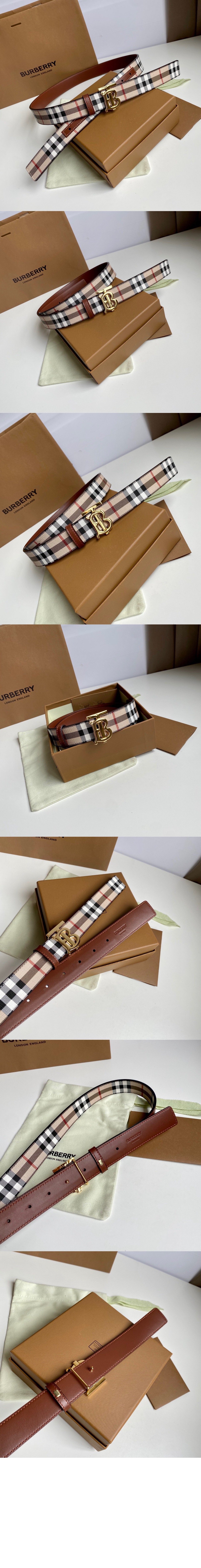 버버리 체크 양면 벨트 80524821