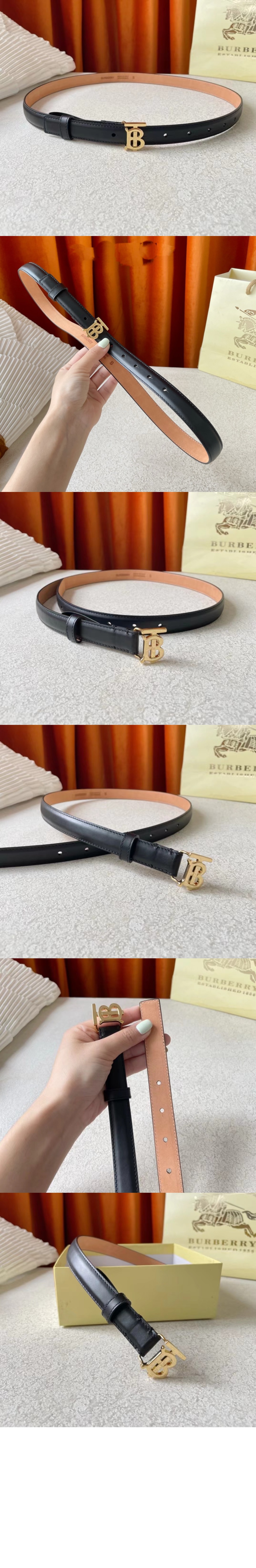 버버리 TB 로고 패턴 벨트 80234391