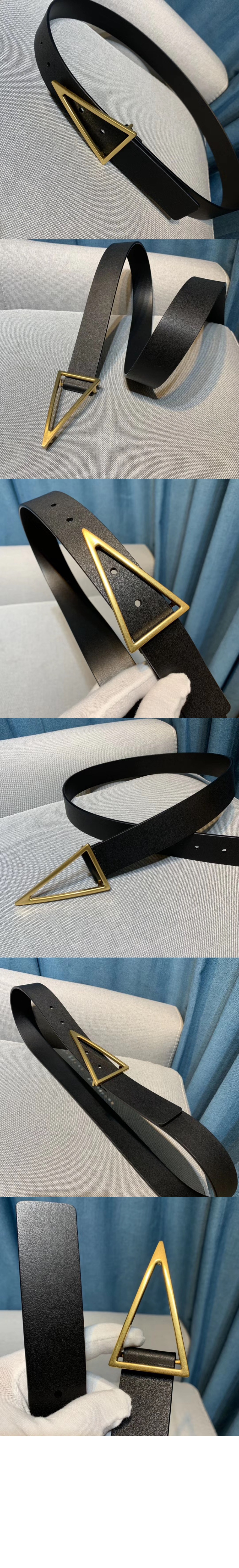 보테가베네타 양면 송아지 가죽 벨트 619802