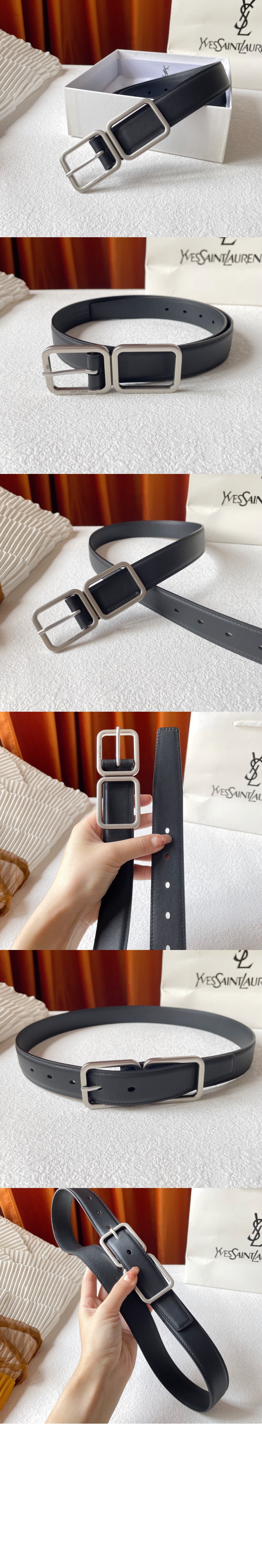생로랑 더블 버클 벨트 621565