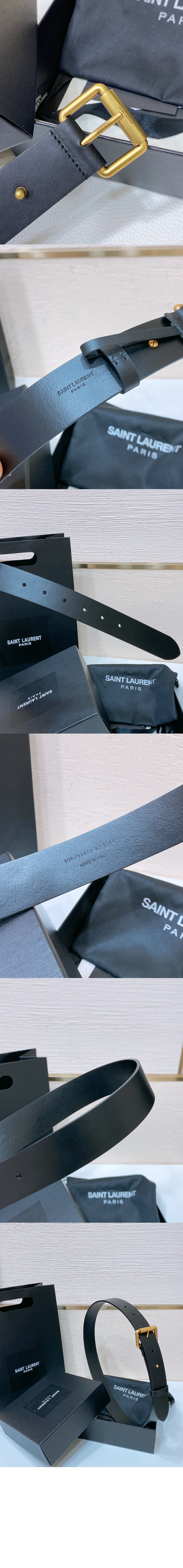 생로랑 베지터블 태닝 가죽 소재의 Motorcycle 벨트 789913