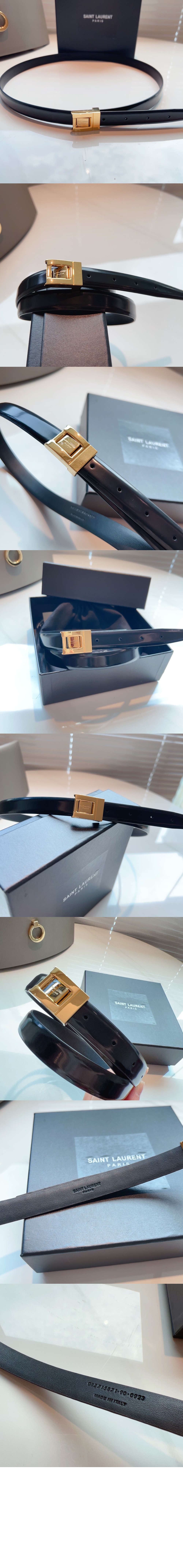 생로랑 가죽버클 협벨트 715871