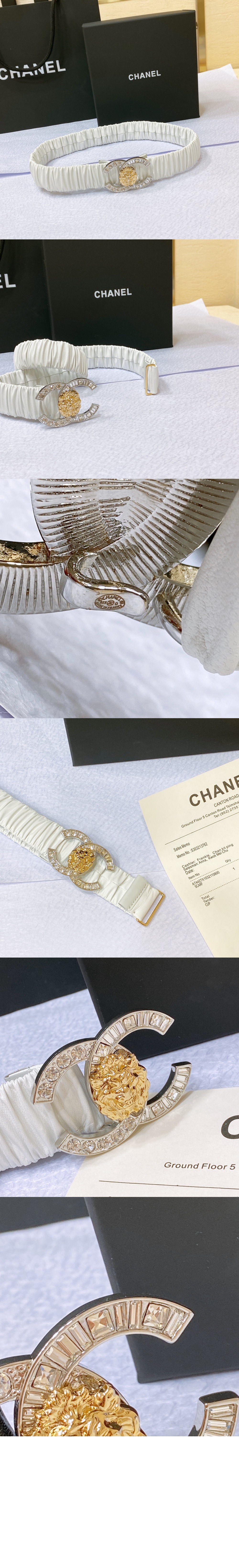 샤넬 드릴 잠금 기능이 있는 클래식 벨트 AA9142