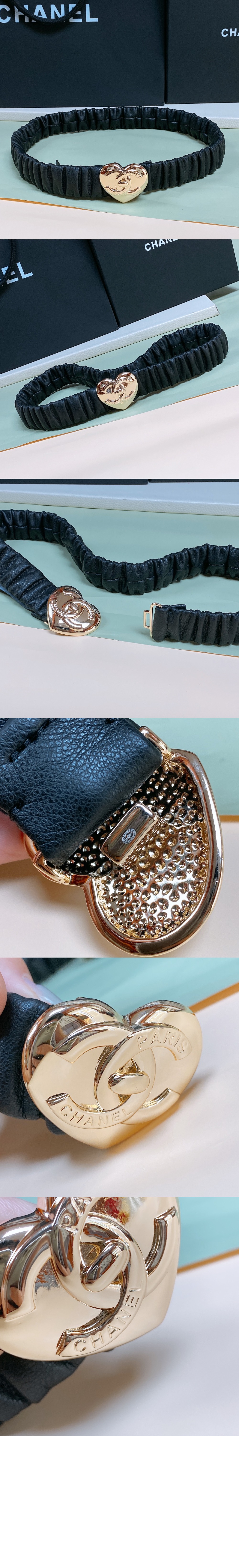 샤넬 양가죽 사랑장식 벨트 AA8552
