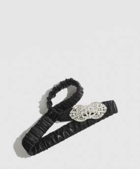 샤넬 램스킨 메탈 스트라스 벨트 AA9012