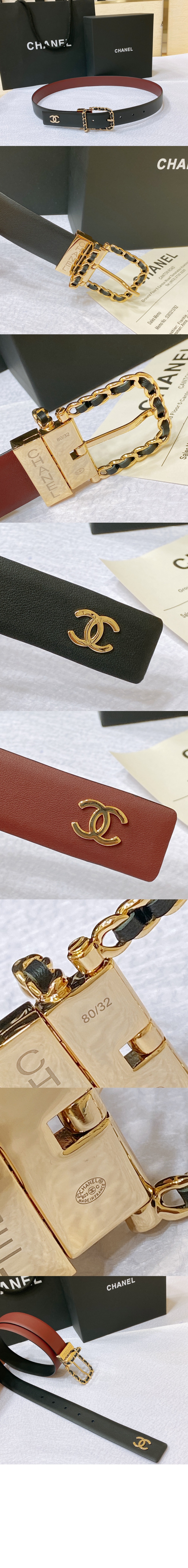 샤넬 CC 로고 벨트 AA8937