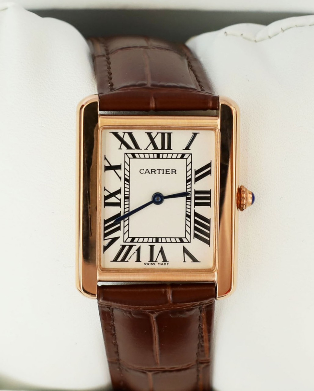 까르띠에 탱크루이 로즈골드 워치