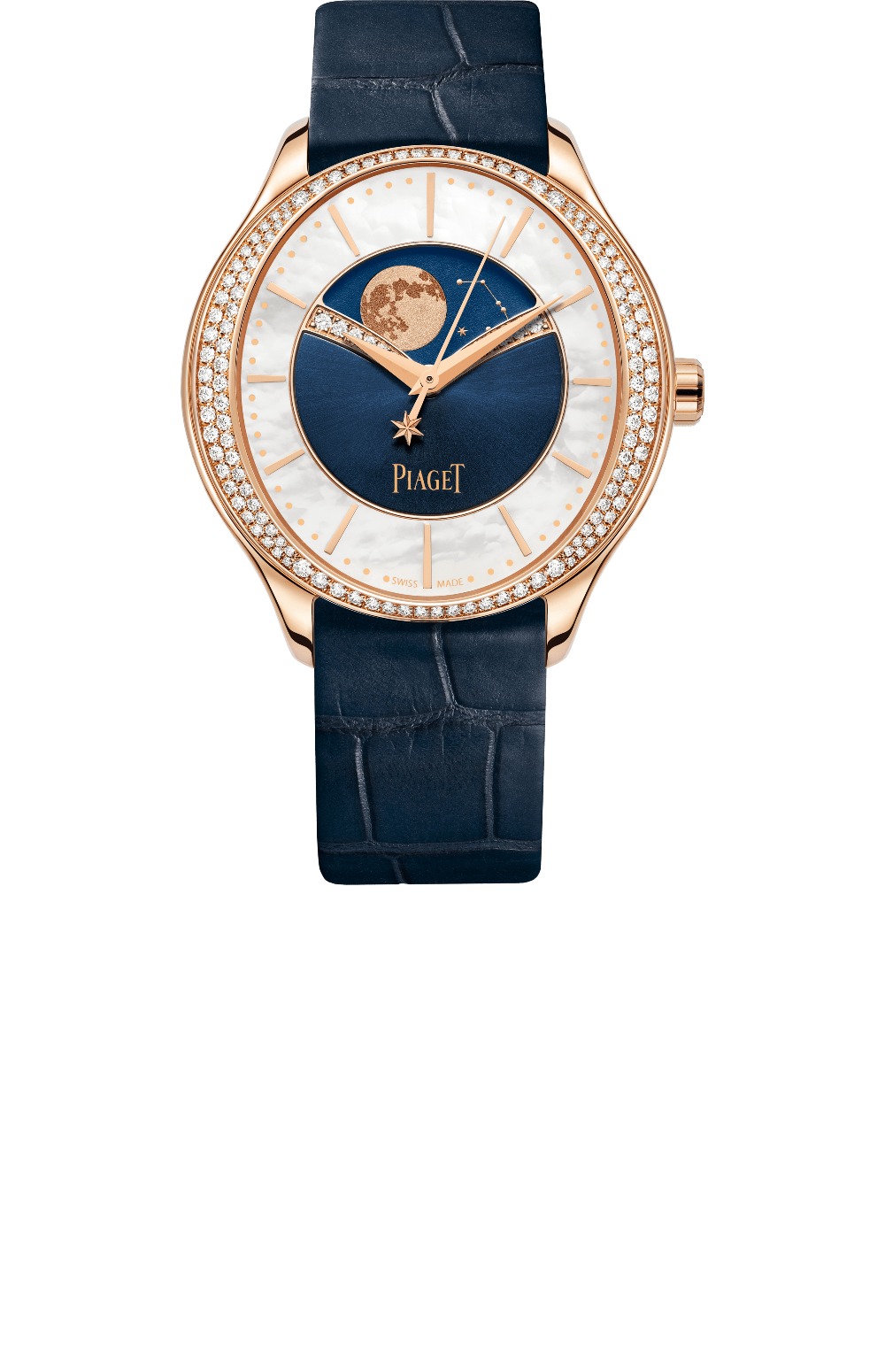 피아제 라임라이트 스텔라 문페이스 시계 36 G0A44123