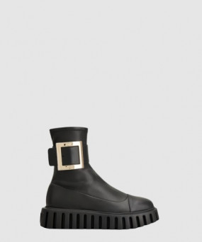 로저비비에 버클 블록 힐 부츠 6463