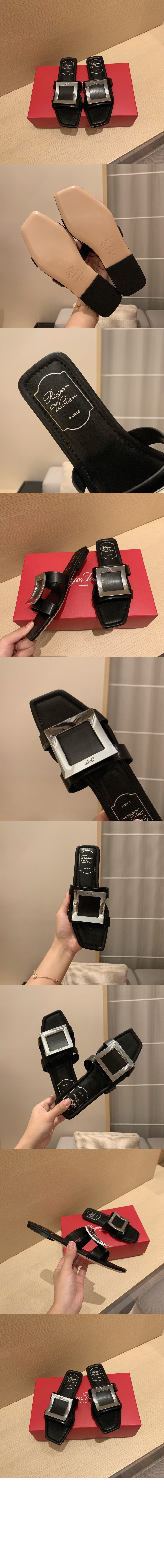 로저비비에 버클 레더 슬리퍼 5042