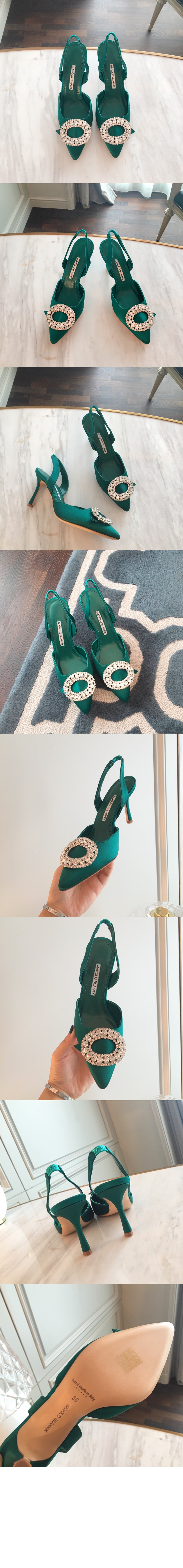 마놀로블라닉 보석 굽 신발