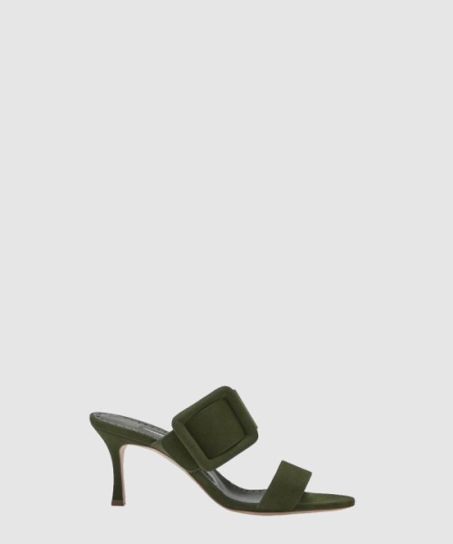 마놀로블라닉 게이블 스웨이드 오픈 토 뮬