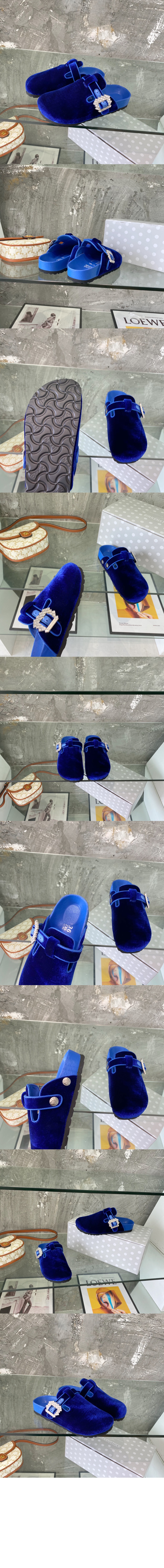 마놀로블라닉 벨벳 슬리퍼