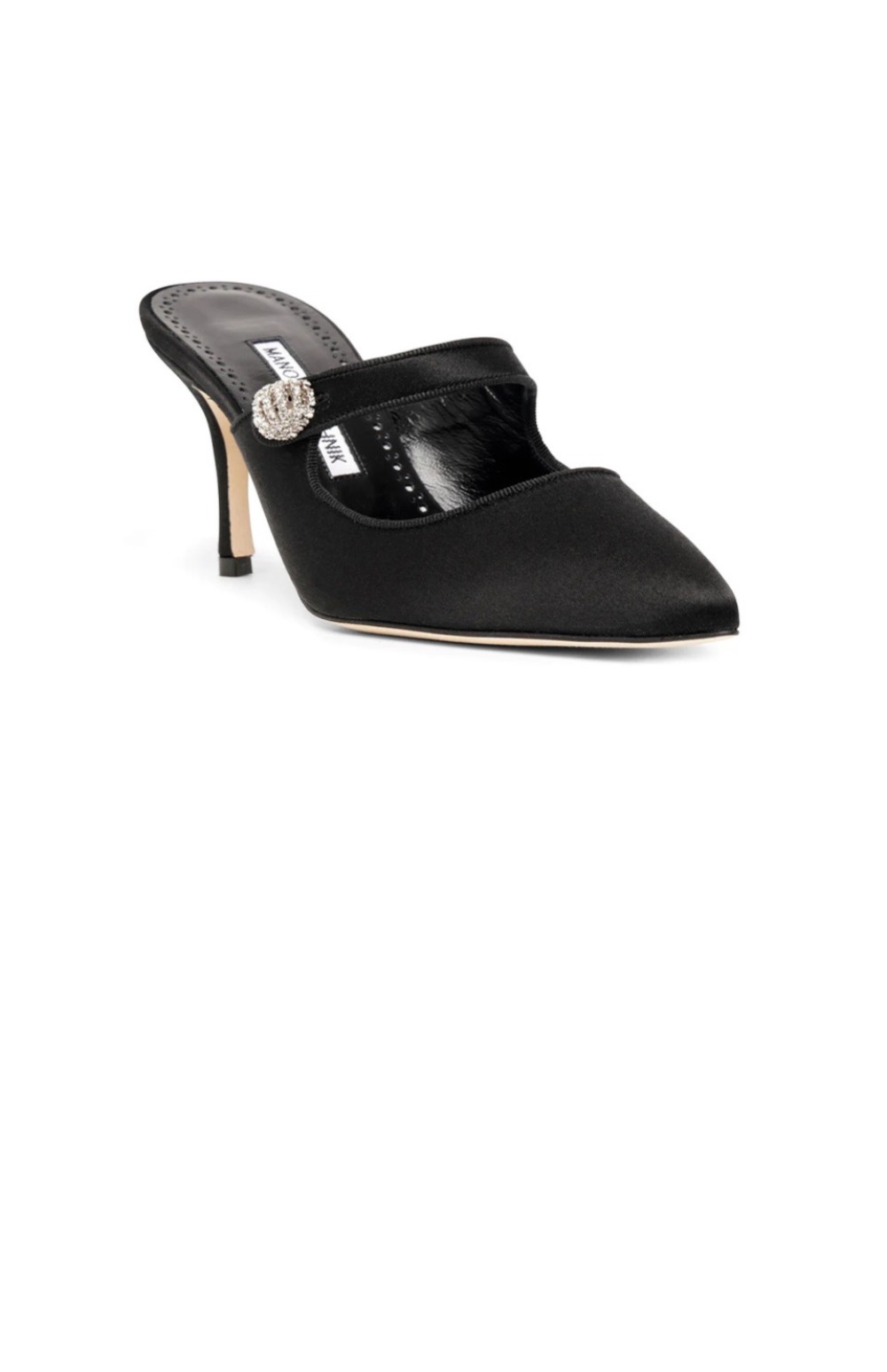 마놀로블라닉 캄파리무 새틴 메리제인 뮬 힐