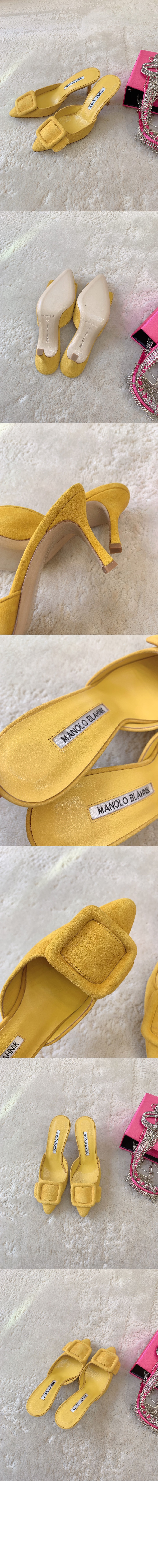 마놀로블라닉 메이세일 스웨이드 키튼 뮬