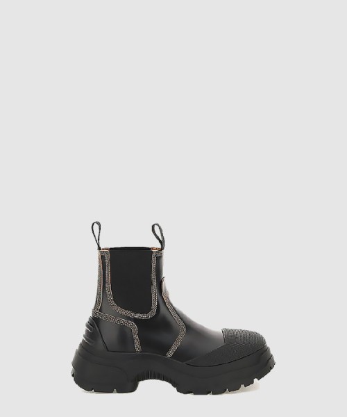 마르지엘라 청키솔 스티치 디테일 첼시 부츠 T8013