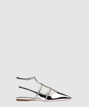 미우미우 페이턴트 가죽 통 샌들 5F544D