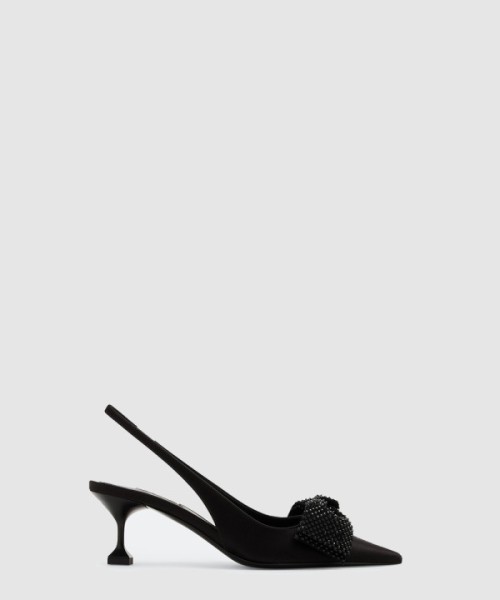 미우미우 새틴 슬링백 펌프스 5I811D