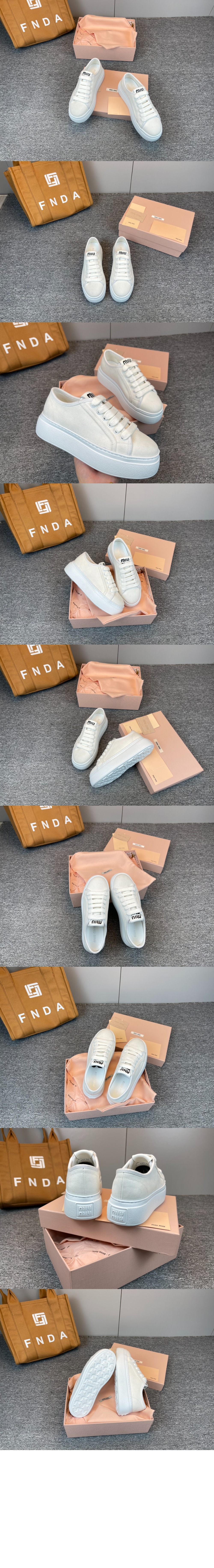 미우미우 데님 스니커즈 5E151E