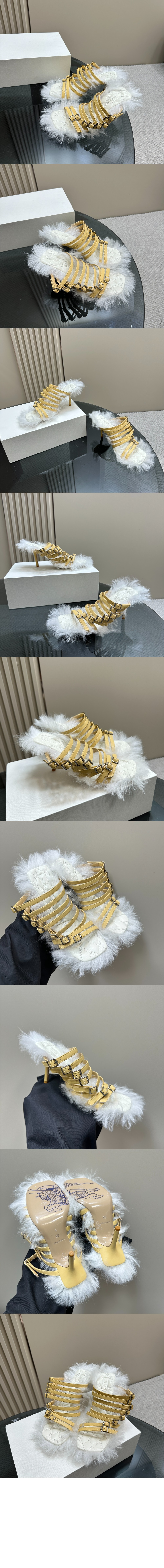 버버리 사틴 스텝 퍼즈 샌들 80744831