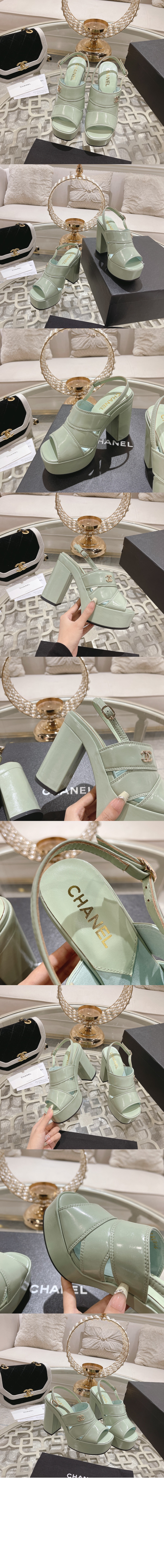 샤넬 페이던트 가죽 샌들 G45016