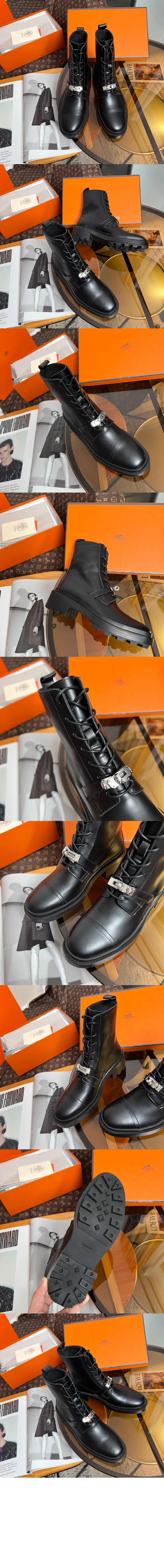 에르메스 펑크 앵클 부츠