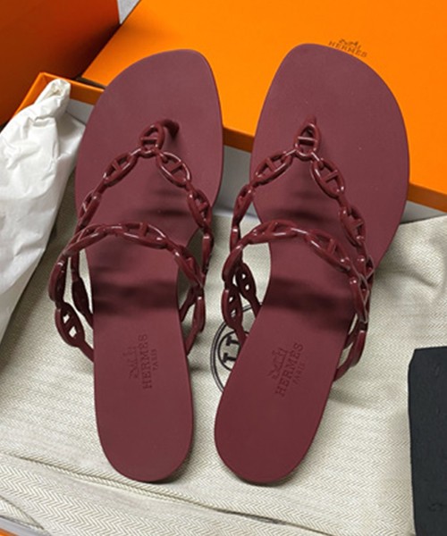 에르메스 샌들 버건디