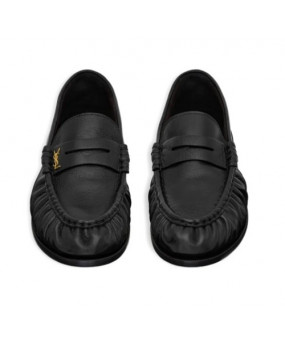 생로랑 레더 로퍼 블랙