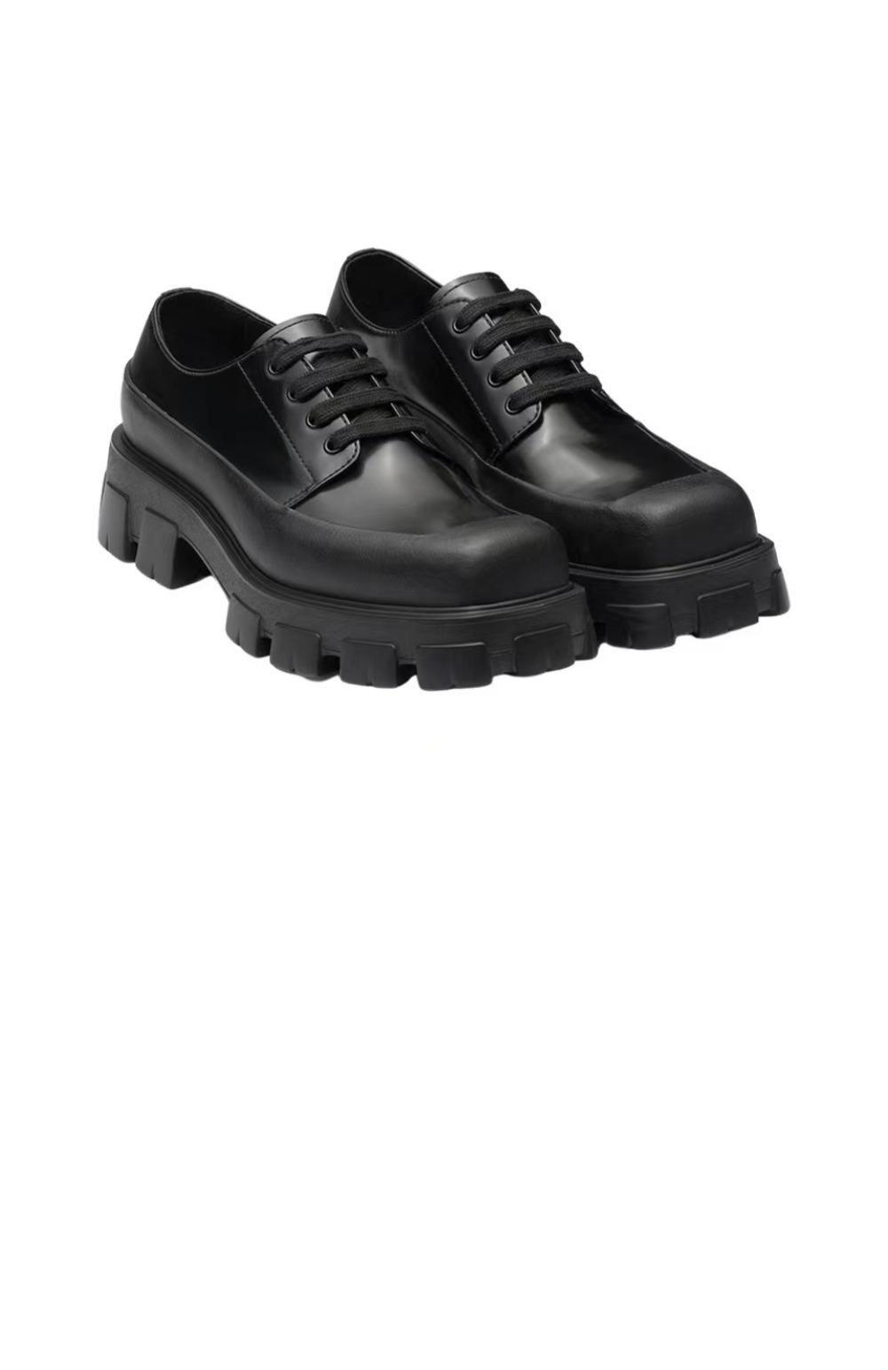 프라다 브러시드 가죽 더비 슈즈 2EG411