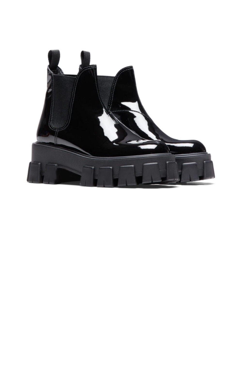 프라다 에나멜 첼시 부츠 1T725L