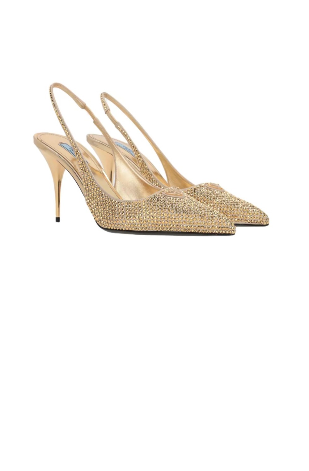 프라다 크리스털 슬링백 힐 1I021N