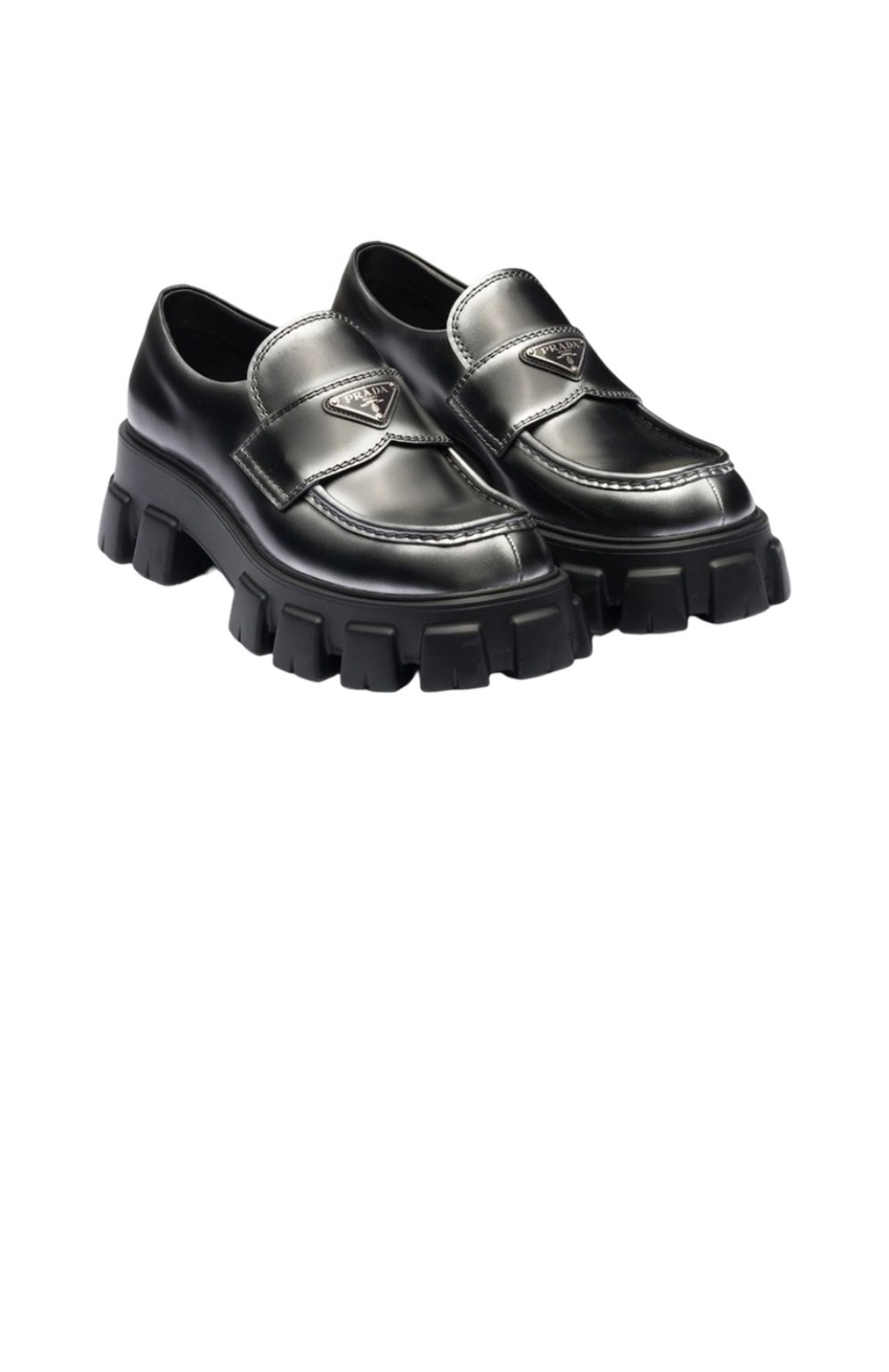 프라다 모놀리스 브러시드 로퍼 2DE129