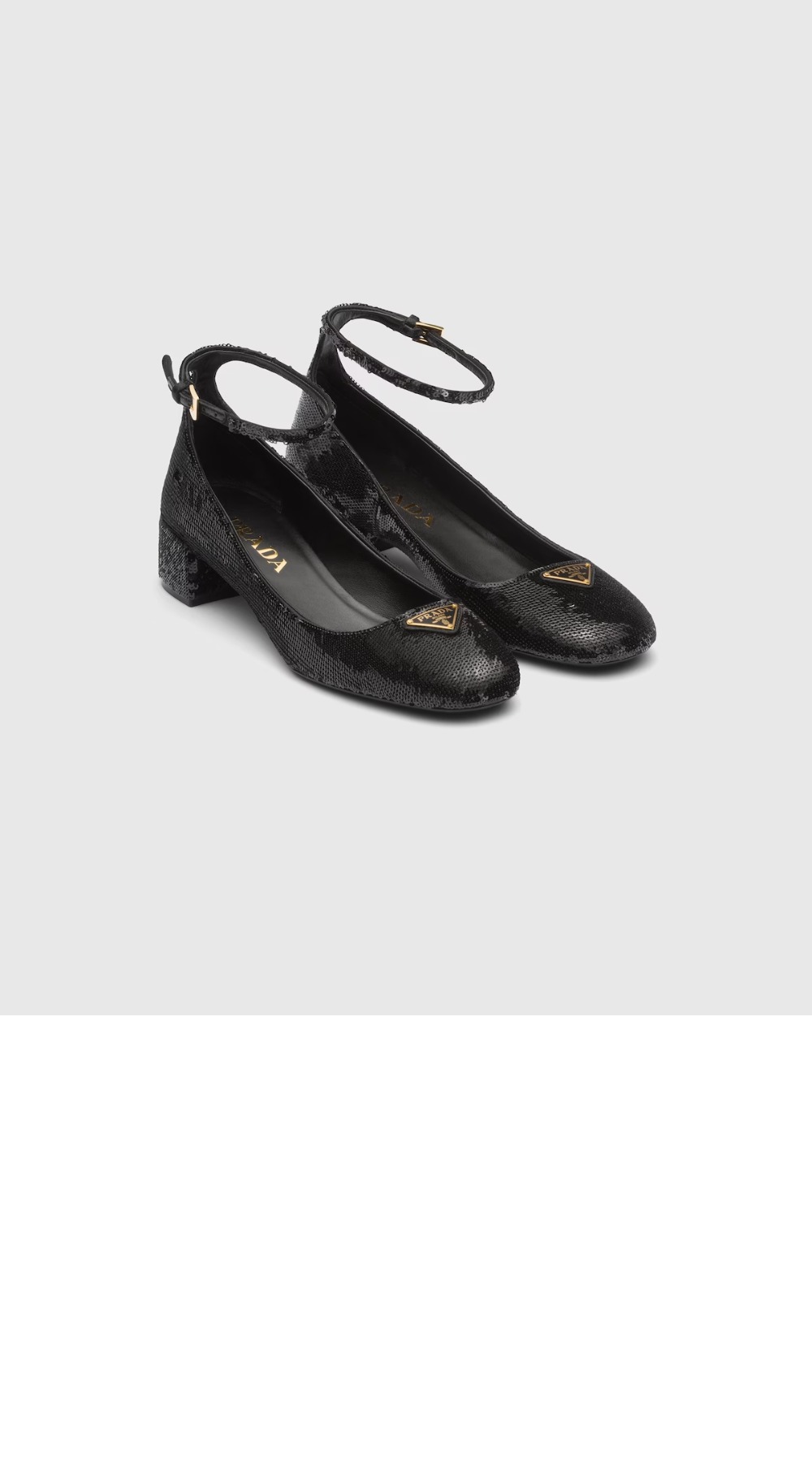 프라다 시퀸 새틴 펌프스 1I358N