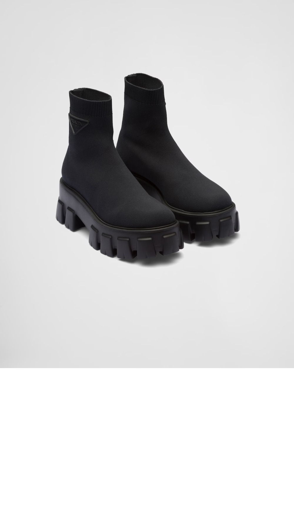 프라다 모놀리스 니트 부츠 1T115N