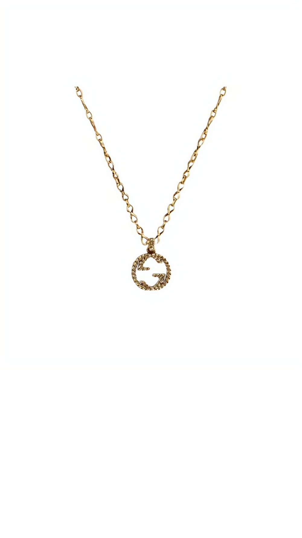 구찌 인터로킹 G 옐로우골드 목걸이 579858