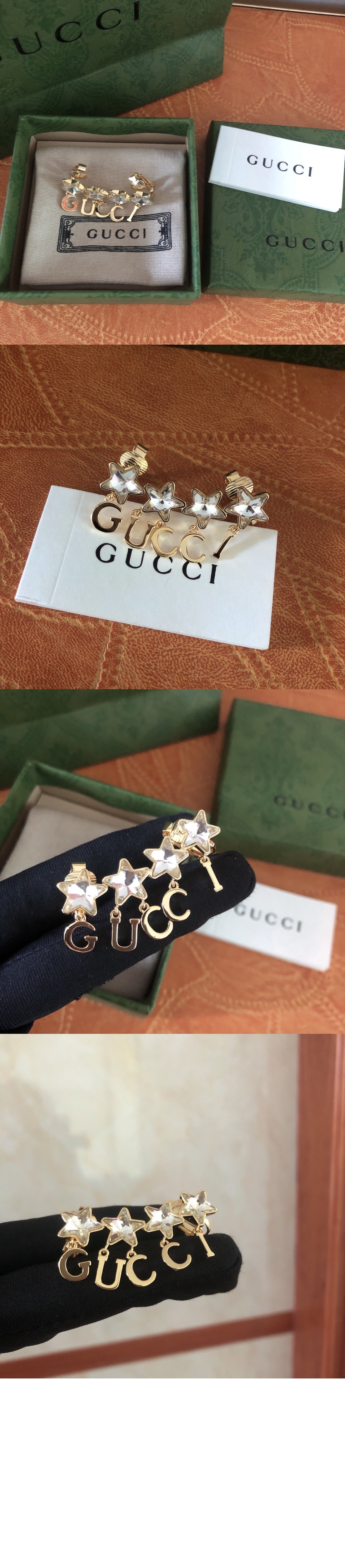 구찌 스크립트 싱글 귀걸이 680267